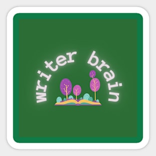 Writer Brain Sticker